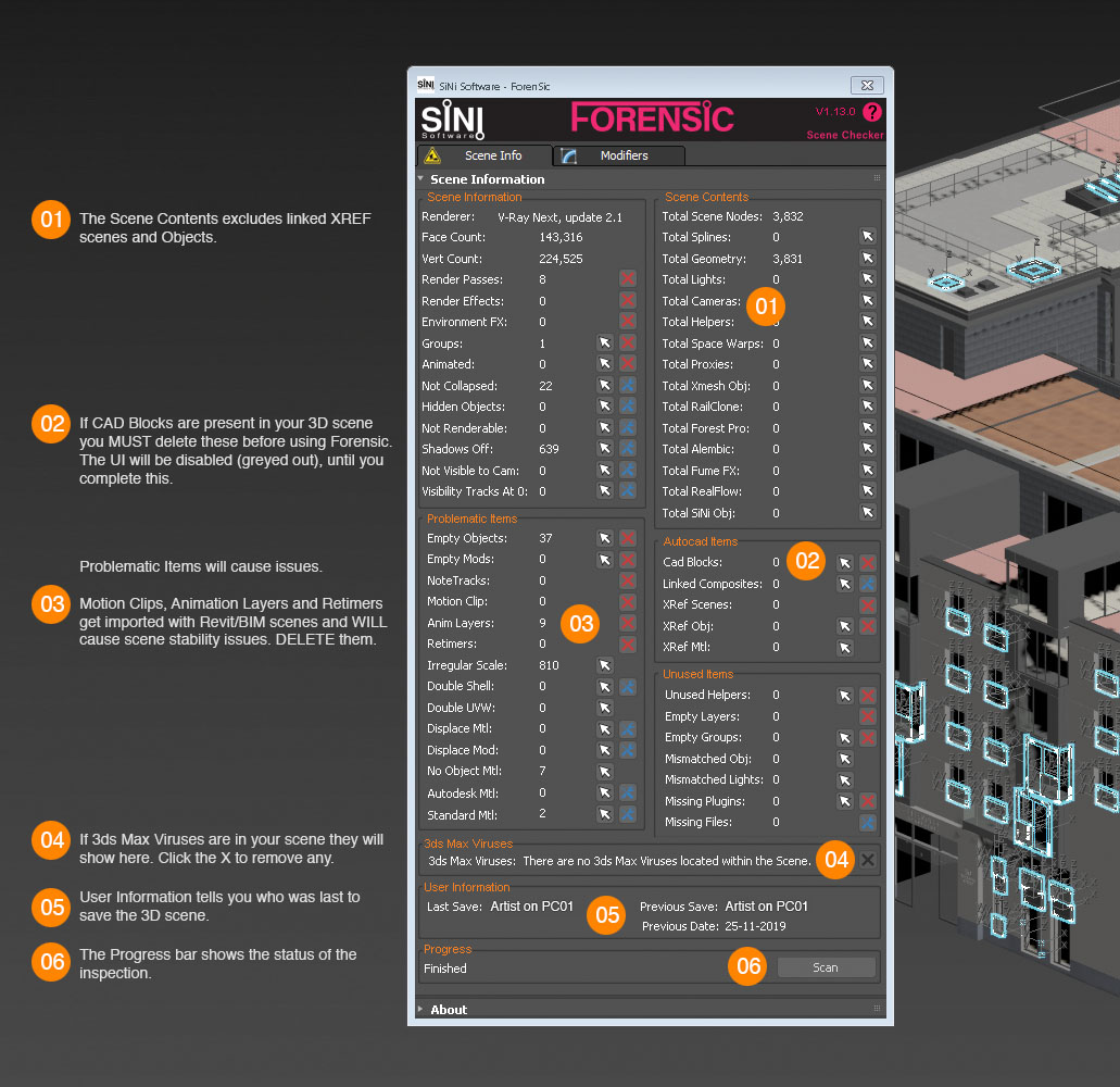 Image of SiNi Software Forensic Interface