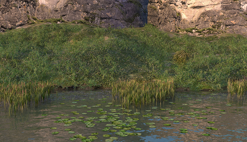 3d render of an outdoor scene for our products page for Disperse 3ds max plugin